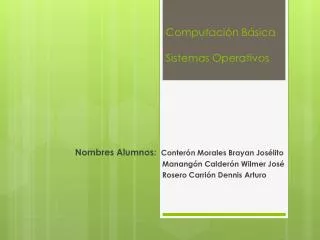 computaci n b sica sistemas operativos