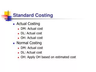 Standard Costing