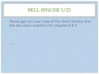 Bell Ringer 3/25