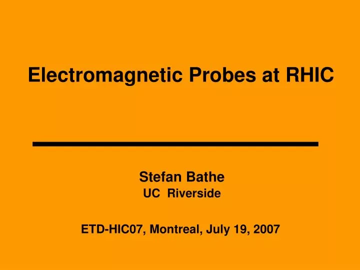 electromagnetic probes at rhic