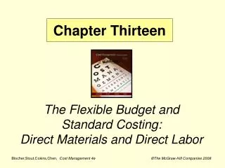 The Flexible Budget and Standard Costing: Direct Materials and Direct Labor