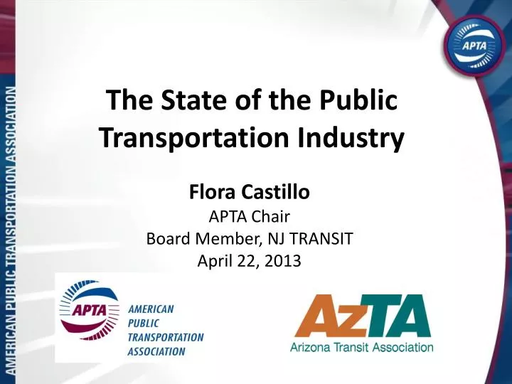 the state of the public transportation industry