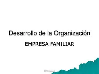 desarrollo de la organizaci n