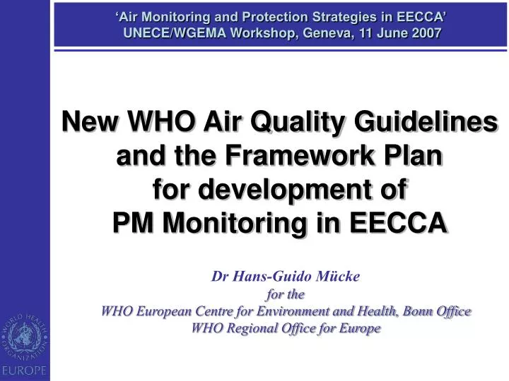 air monitoring and protection strategies in eecca unece wgema workshop geneva 11 june 2007