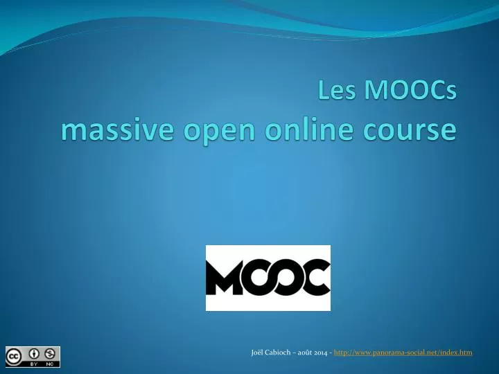 les moocs massive open online course