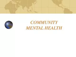 COMMUNITY MENTAL HEALTH