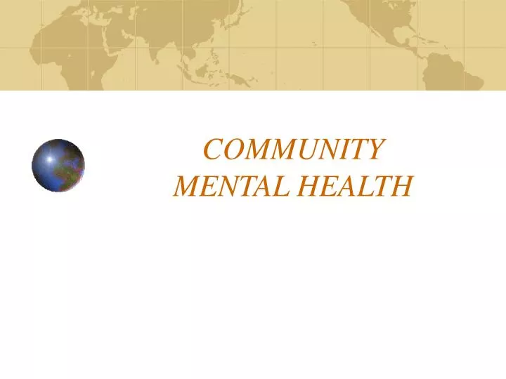 community mental health