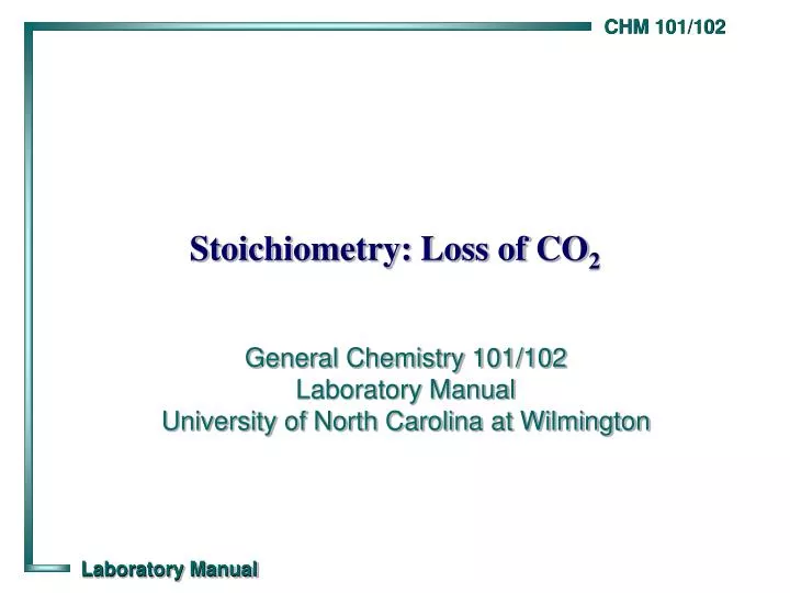 stoichiometry loss of co 2
