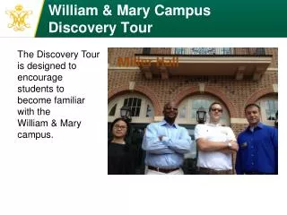 William &amp; Mary Campus Discovery Tour