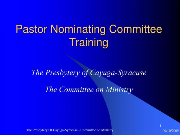 pastor nominating committee training