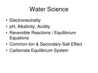 Water Science