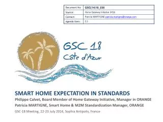 SMART HOME Expectation IN STANDARDS