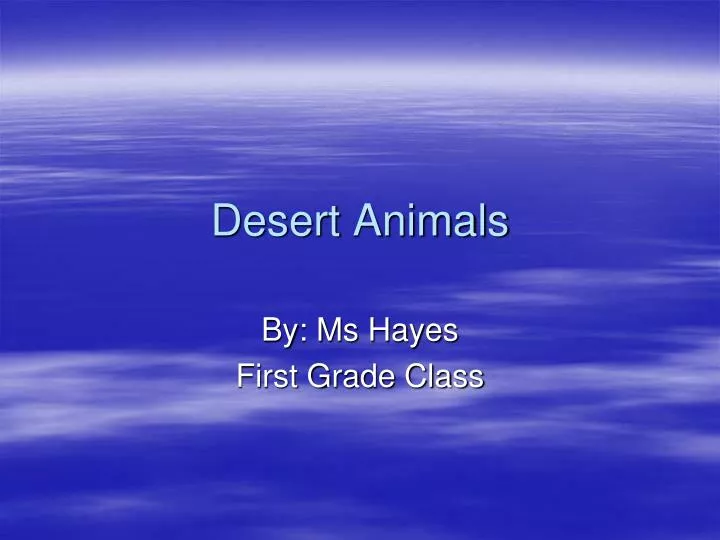 desert animals
