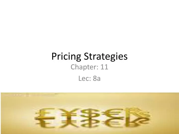 pricing strategies