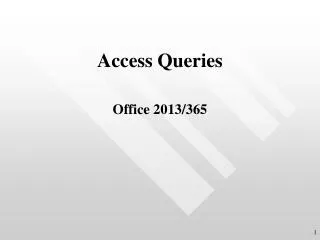 Access Queries