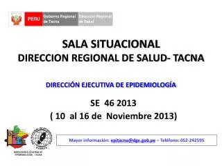 sala situacional direccion regional de salud tacna