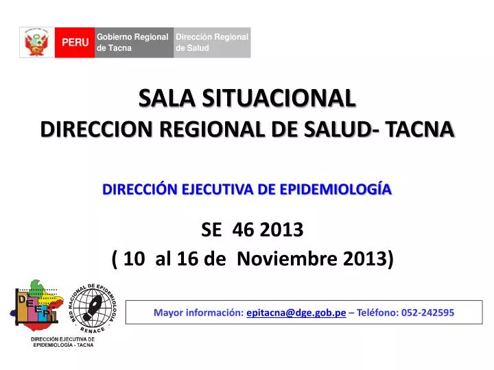 sala situacional direccion regional de salud tacna