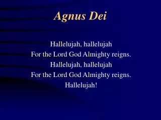 agnus dei