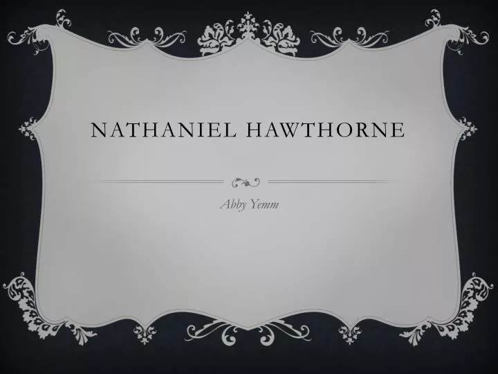 nathaniel hawthorne
