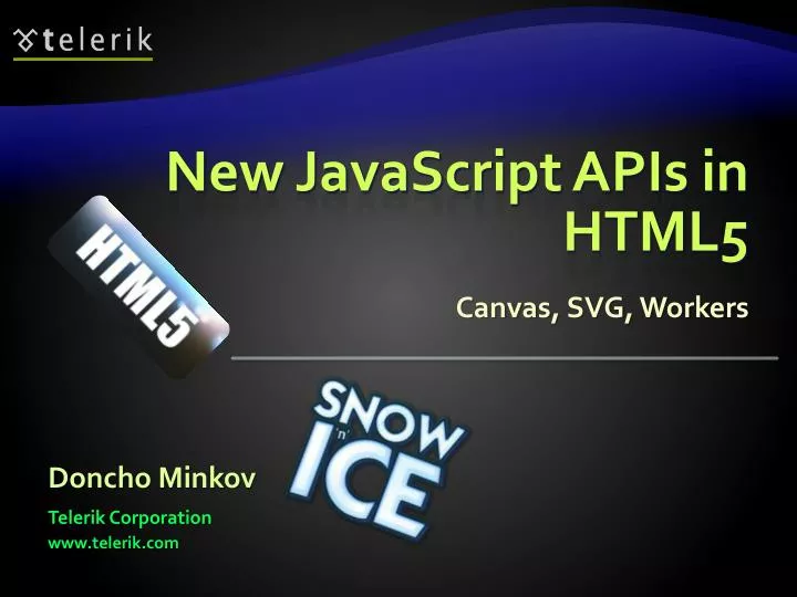 new javascript apis in html5