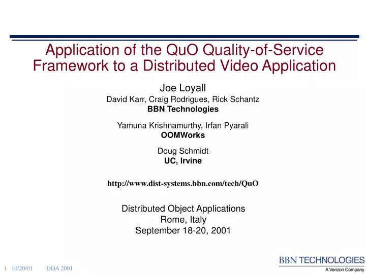 distributed object applications rome italy september 18 20 2001