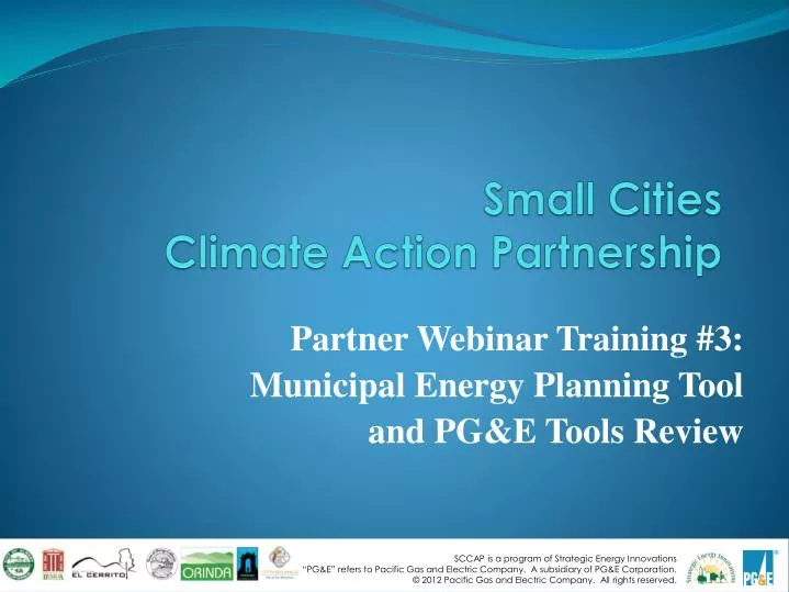 small cities climate action partnership