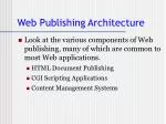 Web Publishing Architecture - slide 1
