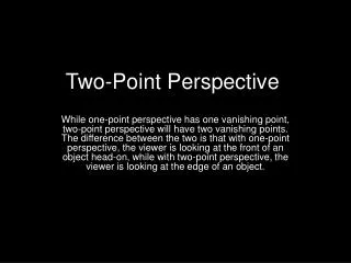 Two-Point Perspective