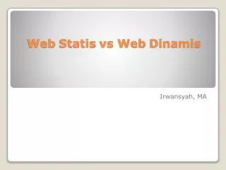 web statis vs web dinamis