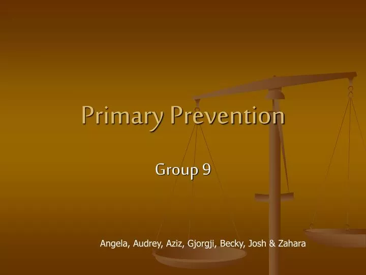 primary prevention