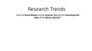 Research Trends