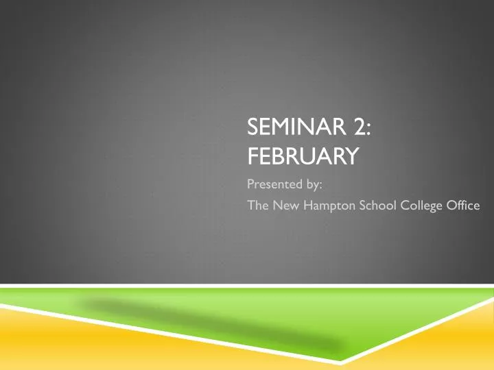 seminar 2 february