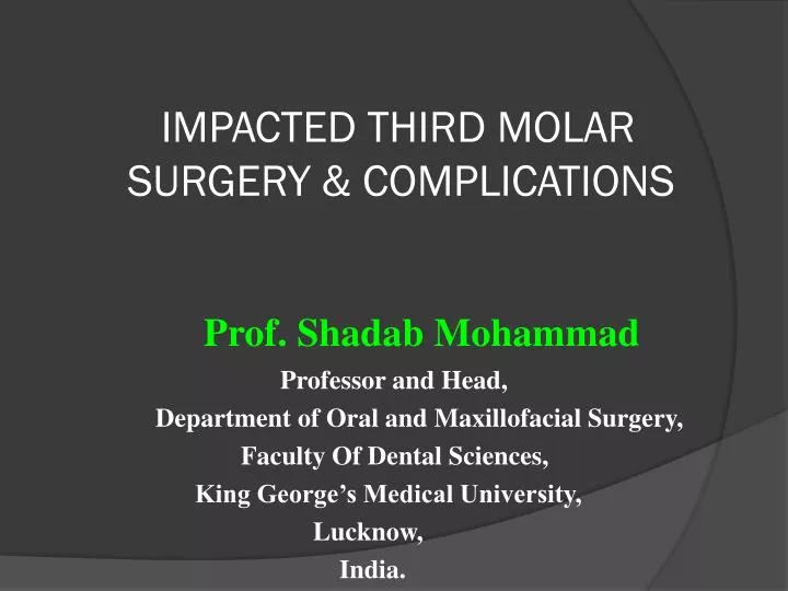 impacted third molar surgery complications
