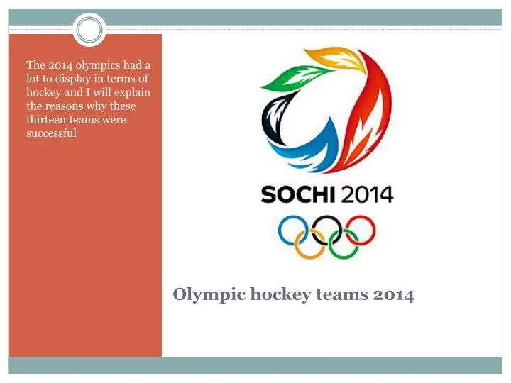 olympic hockey teams 2014