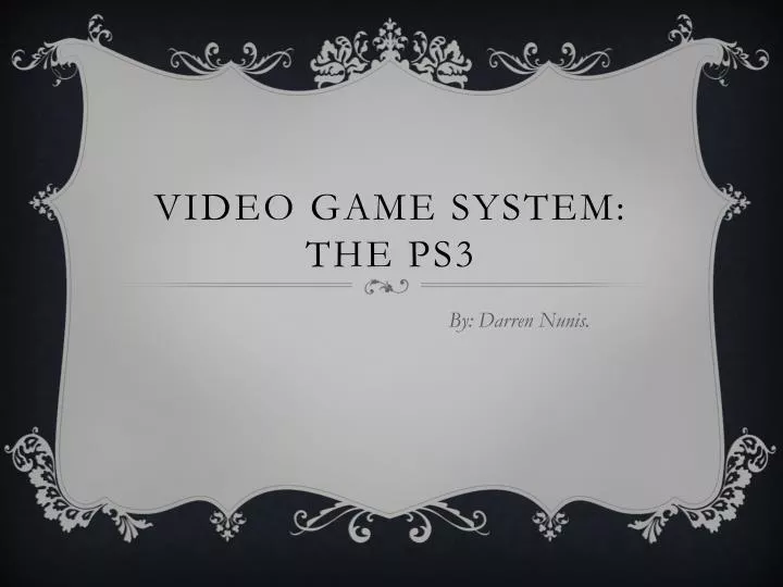 video game system the ps3
