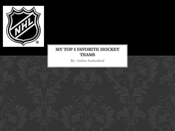 my top 5 favorite hockey teams