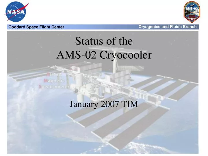status of the ams 02 cryocooler