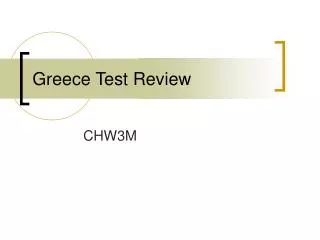 Greece Test Review