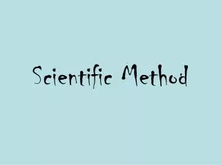 scientific method