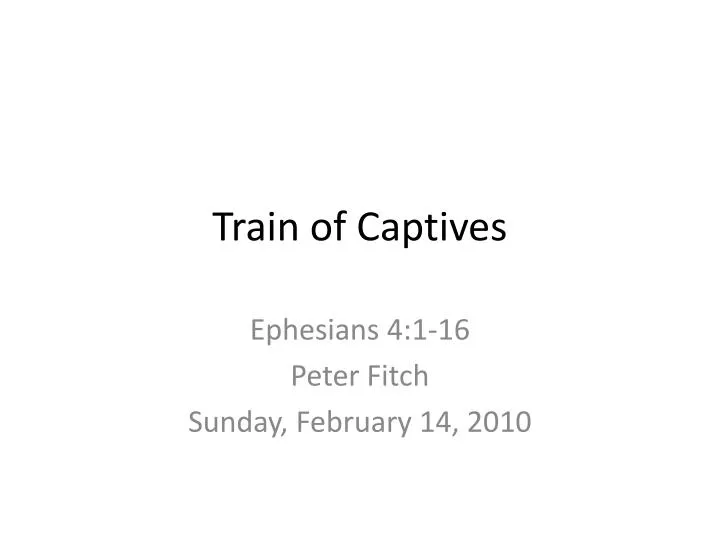 train of captives