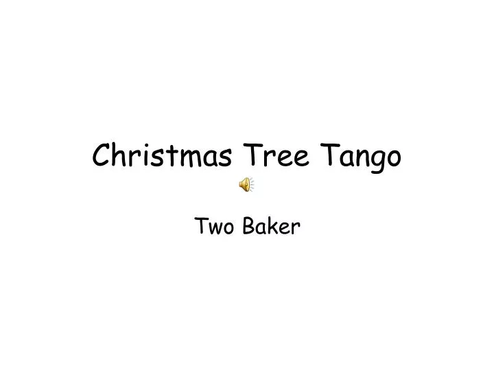 christmas tree tango