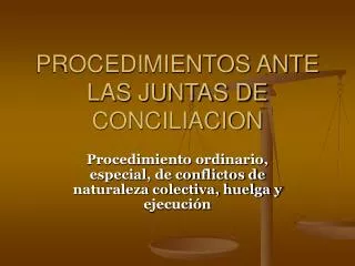 procedimientos ante las juntas de conciliacion