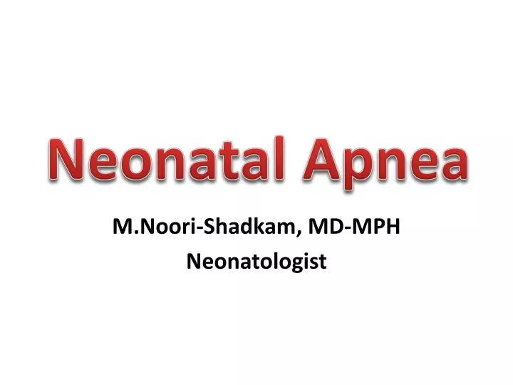 neonatal apnea