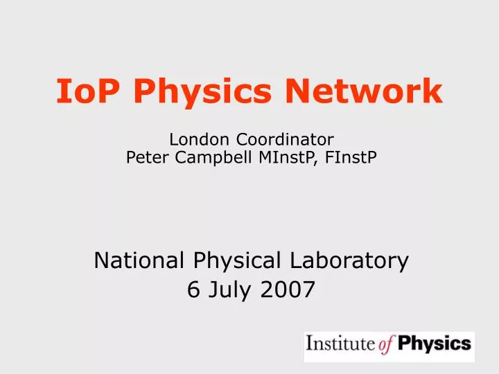 iop physics network