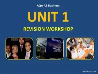 AQA AS Business UNIT 1 REVISION WORKSHOP