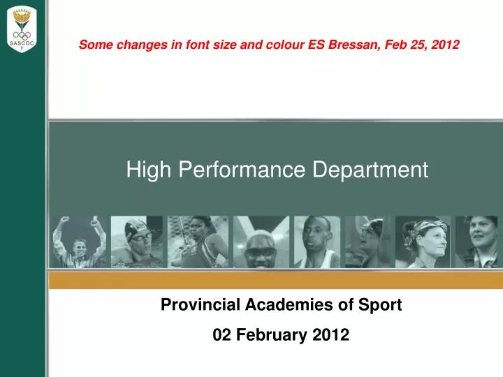 high performance department