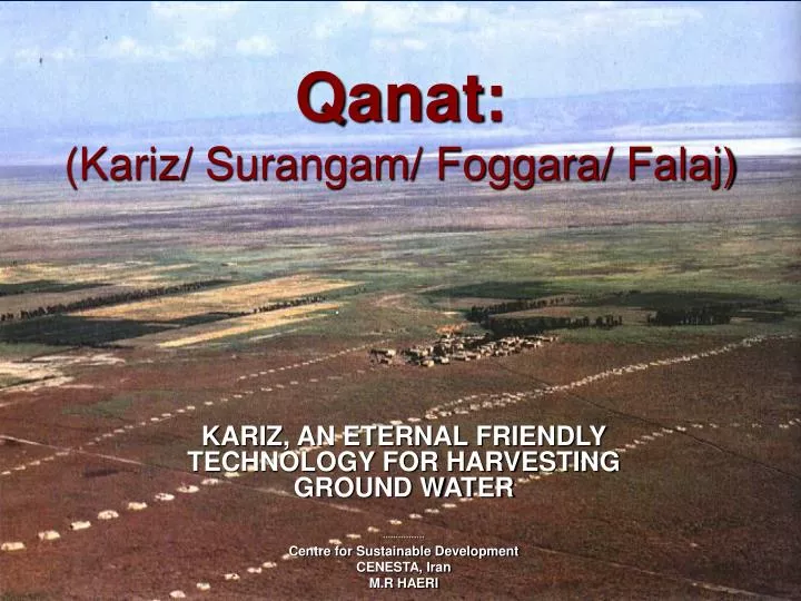 qanat kariz surangam foggara falaj