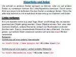 Hyperlinks und Anker - slide 1