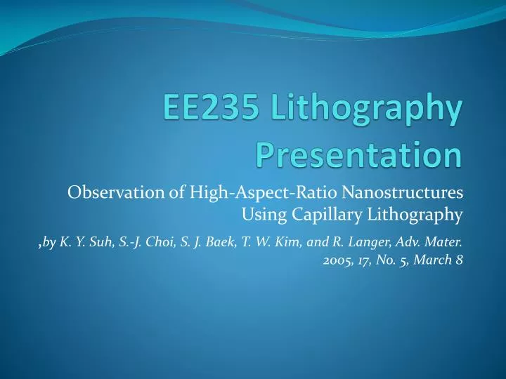 ee235 lithography presentation
