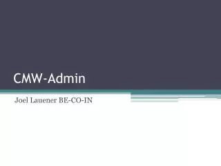 CMW-Admin